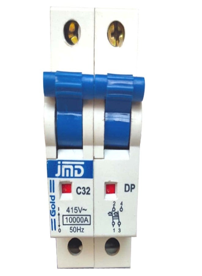 J M D GOLD JMD GOLD 32/A DP C-Curve 415-V/10000A/Breaking Capacity, 50-HZ ISI Mark Duble Pole Mcb - Image 1